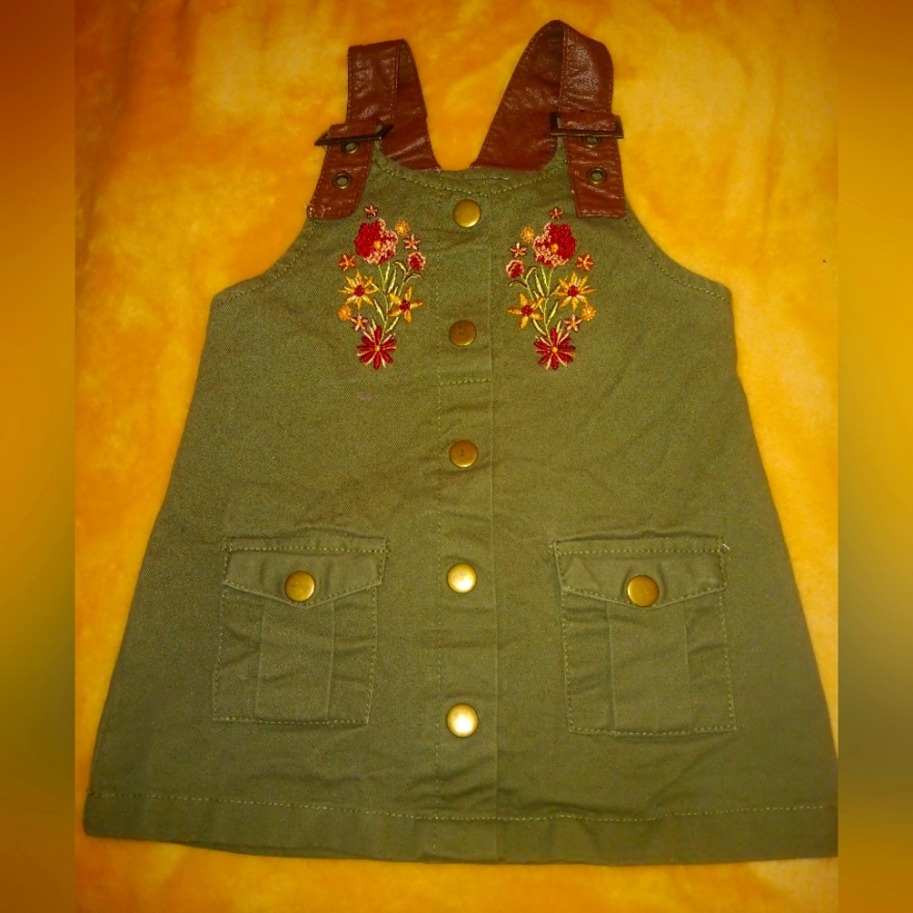 Girls size 24M , cotton denim jumper